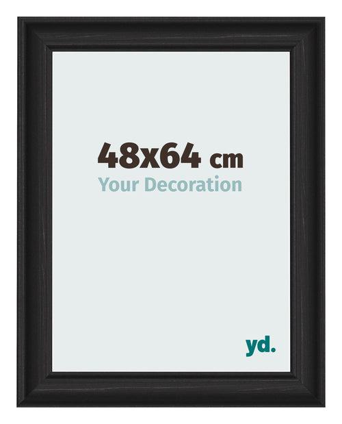 Cornice 48x64cm Grana Di Legno Nero MDF Lazio Davanti Dimensione | Yourdecoration.it
