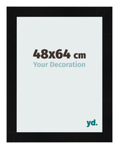 Cornice 48x64cm Nero Argento Lucido MDF Pisa Davanti Dimensione | Yourdecoration.it