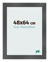 Cornice 48x64cm Nero Argento Lucido MDF Pisa Davanti Dimensione | Yourdecoration.it