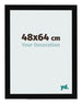 Cornice 48x64cm Nero Lucente MDF Bologna Davanti Dimensione | Yourdecoration.it