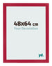 Cornice 48x64cm Rosso MDF Bologna Davanti Dimensione | Yourdecoration.it