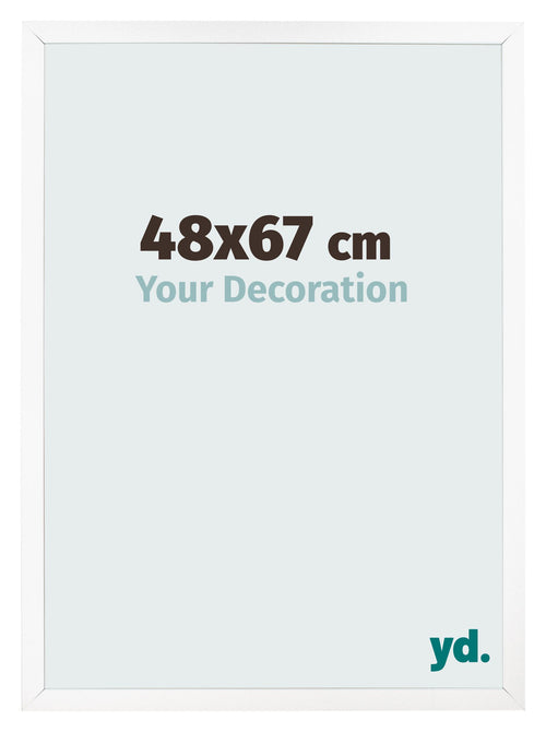 Cornice 48x67 cm Bianco Opaco MDF Bologna Davanti Dimensione | Yourdecoration.it
