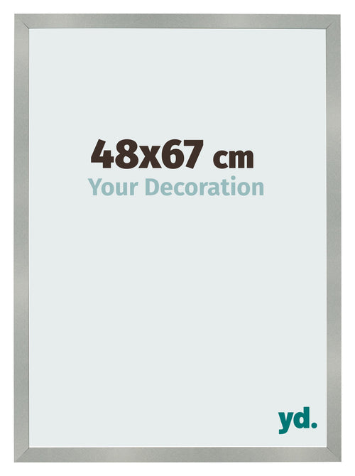 Cornice 48x67cm Alluminio Spazzolato MDF Bologna Davanti Dimensione | Yourdecoration.it