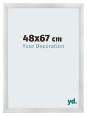 Cornice 48x67cm Argento Nero Spazzato MDF Pisa Davanti Dimensione | Yourdecoration.it