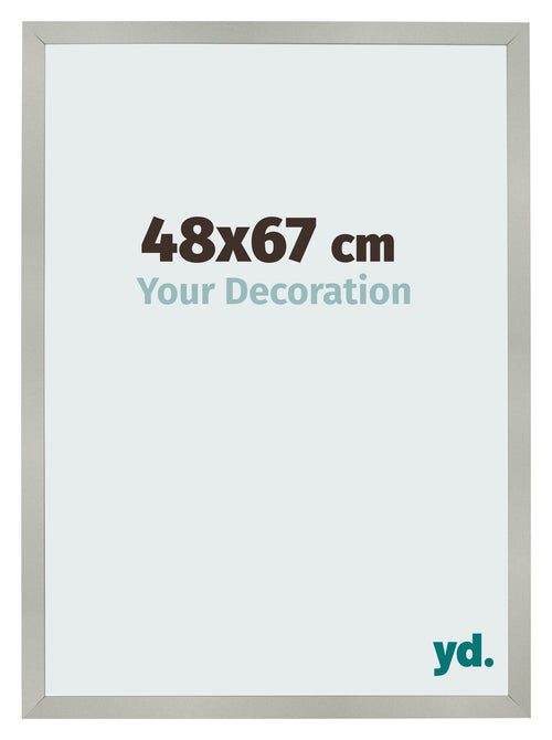 Cornice 48x67cm Argento Opaco MDF Bologna Davanti Dimensione | Yourdecoration.it