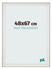 Cornice 48x67cm Bianco Spazzato MDF Lazio Davanti Dimensione | Yourdecoration.it