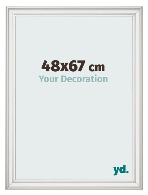 Cornice 48x67cm Bianco Spazzato MDF Lazio Davanti Dimensione | Yourdecoration.it