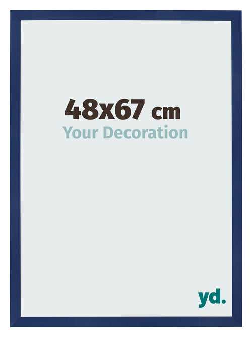 Cornice 48x67cm Blu Scuro Spazzato MDF Bologna Davanti Dimensione | Yourdecoration.it