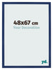 Cornice 48x67cm Blu Scuro Spazzato MDF Bologna Davanti Dimensione | Yourdecoration.it
