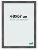 Cornice 48x67cm Nero Argento Lucido MDF Pisa Davanti Dimensione | Yourdecoration.it