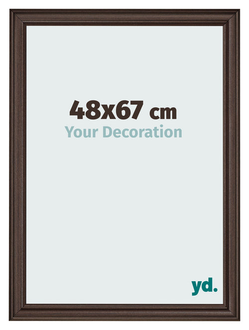 Cornice 48x67cm Quercia Scura MDF Lazio Davanti Dimensione | Yourdecoration.it