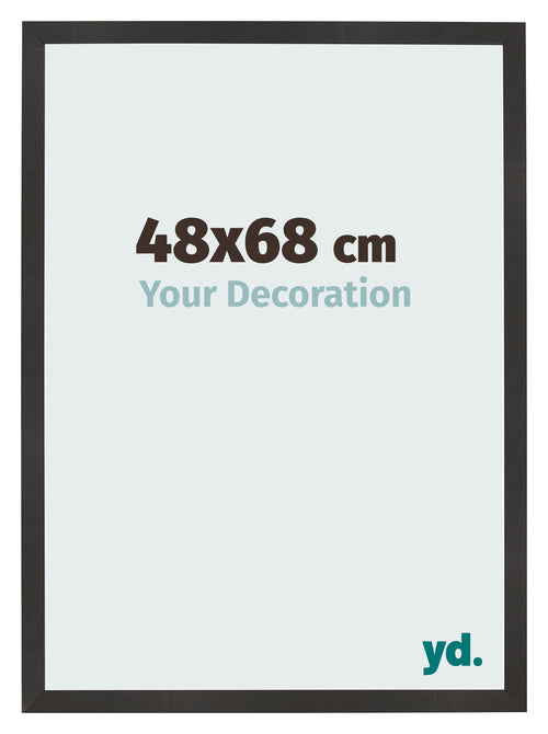 Cornice 48x68 cm Nero Opaco MDF Bologna Davanti Dimensione | Yourdecoration.it