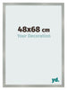 Cornice 48x68cm Alluminio Spazzolato MDF Bologna Davanti Dimensione | Yourdecoration.it