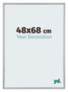 Annecy Plastica Cornice 48x68cm Argento Davanti Dimensione | Yourdecoration.it