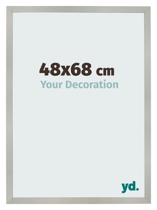 Cornice 48x68cm Argento Opaco MDF Bologna Davanti Dimensione | Yourdecoration.it