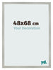 Cornice 48x68cm Argento Opaco MDF Bologna Davanti Dimensione | Yourdecoration.it