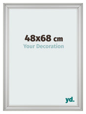 Cornice 48x68cm Argento Opaco MDF Lazio Davanti Dimensione | Yourdecoration.it