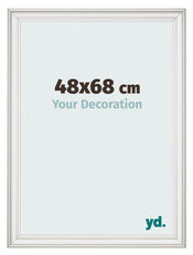 Cornice 48x68cm Bianco Spazzato MDF Lazio Davanti Dimensione | Yourdecoration.it