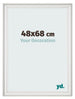 Cornice 48x68cm Bianco Spazzato MDF Lazio Davanti Dimensione | Yourdecoration.it