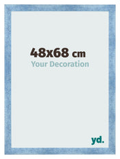 Cornice 48x68cm Blu Acceso Spazzato MDF Pisa Davanti Dimensione | Yourdecoration.it