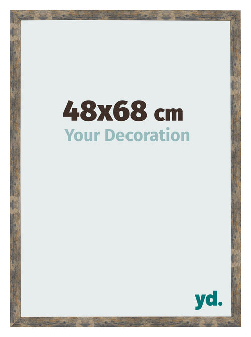 Cornice 48x68cm Blu Oro Fondente MDF Bologna Davanti Dimensione | Yourdecoration.it
