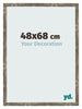 Cornice 48x68cm Blu Oro Fondente MDF Bologna Davanti Dimensione | Yourdecoration.it