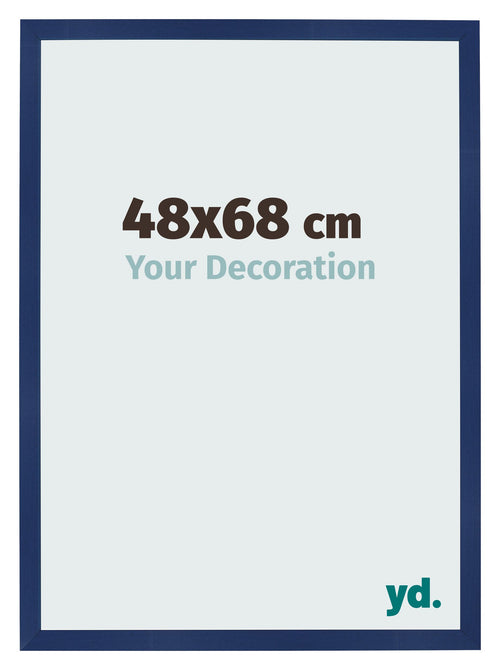 Cornice 48x68cm Blu Scuro Spazzato MDF Bologna Davanti Dimensione | Yourdecoration.it