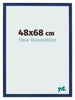 Cornice 48x68cm Blu Scuro Spazzato MDF Bologna Davanti Dimensione | Yourdecoration.it