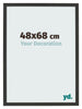 Cornice 48x68cm Grana Di Legno Nero MDF Bologna Davanti Dimensione | Yourdecoration.it
