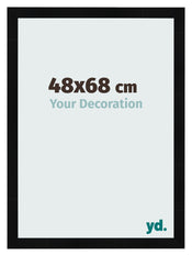 Cornice 48x68cm Nero Argento Lucido MDF Pisa Davanti Dimensione | Yourdecoration.it