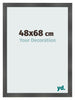 Cornice 48x68cm Nero Argento Lucido MDF Pisa Davanti Dimensione | Yourdecoration.it