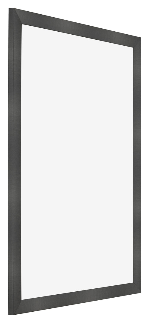 Cornice 48x68cm Nero Argento Lucido MDF Pisa Davanti Obliquo | Yourdecoration.it