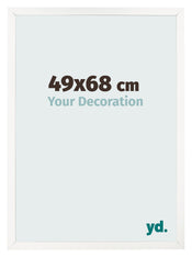 Cornice 49x68 cm Bianco Lucente MDF Bologna Davanti Dimensione | Yourdecoration.it