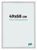 Cornice 49x68cm Acciaio Inox MDF Bologna Davanti Dimensione | Yourdecoration.it