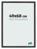 Cornice 49x68cm Antracite MDF Bologna Davanti Dimensione | Yourdecoration.it