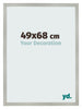 Cornice 49x68cm Argento Opaco MDF Bologna Davanti Dimensione | Yourdecoration.it