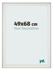 Cornice 49x68cm Bianco Spazzato MDF Lazio Davanti Dimensione | Yourdecoration.it