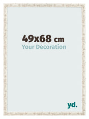 Cornice 49x68cm Bianco Vintage MDF Bologna Davanti Dimensione | Yourdecoration.it