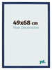 Cornice 49x68cm Blu Scuro Spazzato MDF Bologna Davanti Dimensione | Yourdecoration.it