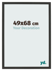 Cornice 49x68cm Grana Di Legno Nero MDF Bologna Davanti Dimensione | Yourdecoration.it