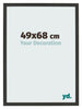 Cornice 49x68cm Grana Di Legno Nero MDF Bologna Davanti Dimensione | Yourdecoration.it