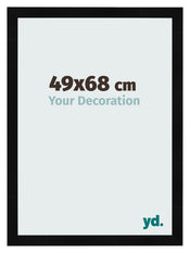 Cornice 49x68cm Nero Argento Lucido MDF Pisa Davanti Dimensione | Yourdecoration.it