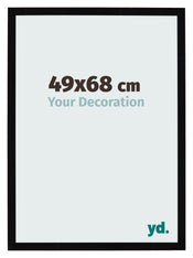 Cornice 49x68cm Nero Lucente MDF Bologna Davanti Dimensione | Yourdecoration.it
