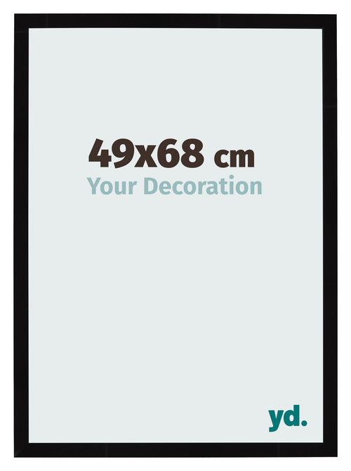 Cornice 49x68cm Nero Lucente MDF Bologna Davanti Dimensione | Yourdecoration.it