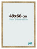 Cornice 49x68cm Oro Antico MDF Bologna Davanti Dimensione | Yourdecoration.it
