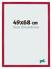 Cornice 49x68cm Rosso MDF Bologna Davanti Dimensione | Yourdecoration.it