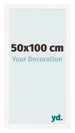 Cornice 50x100 cm Bianco Lucente MDF Bologna Davanti Dimensione | Yourdecoration.it