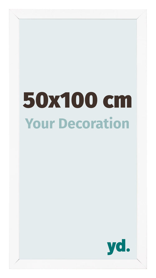 Cornice 50x100 cm Bianco Opaco MDF Bologna Davanti Dimensione | Yourdecoration.it