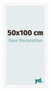 Cornice 50x100 cm Bianco Opaco MDF Bologna Davanti Dimensione | Yourdecoration.it