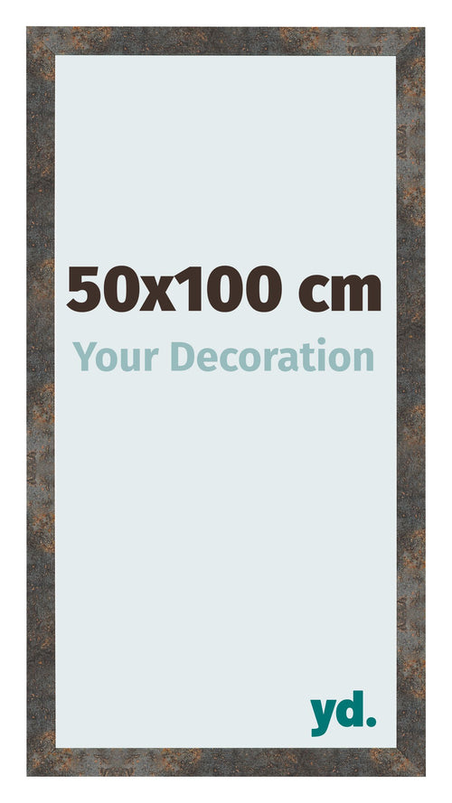 Cornice 50x100 cm Metallo Ossidato MDF Bologna Davanti Dimensione | Yourdecoration.it
